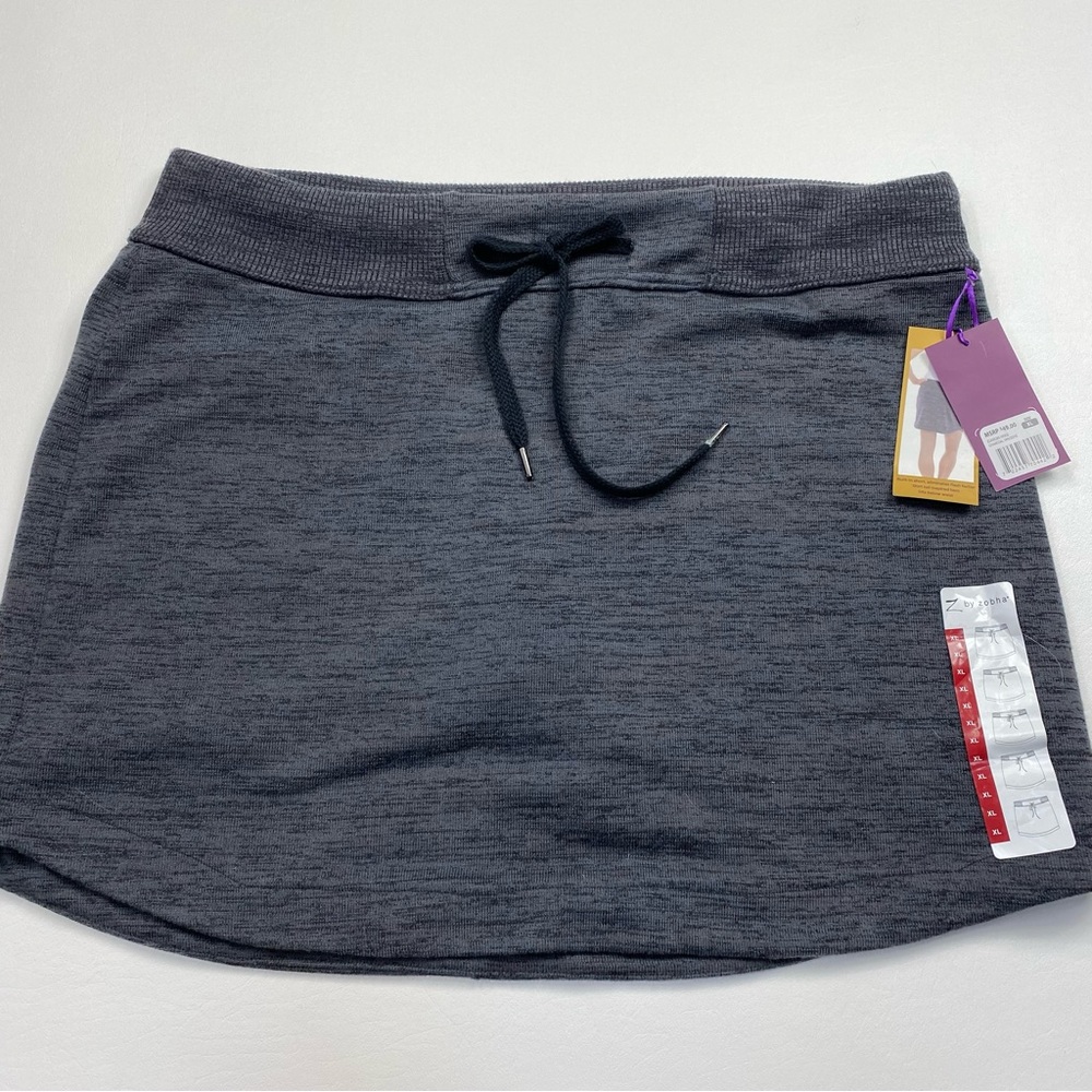 NEW Z by Zobha Gray Knit Skort Size XL